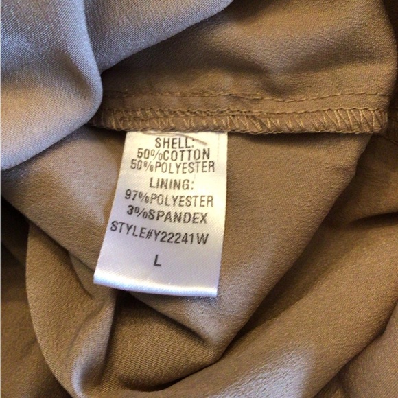 Do + Be Juniors Tan Ruffled Smocked Mini Skirt Skort Size Large - Picture 8 of 8